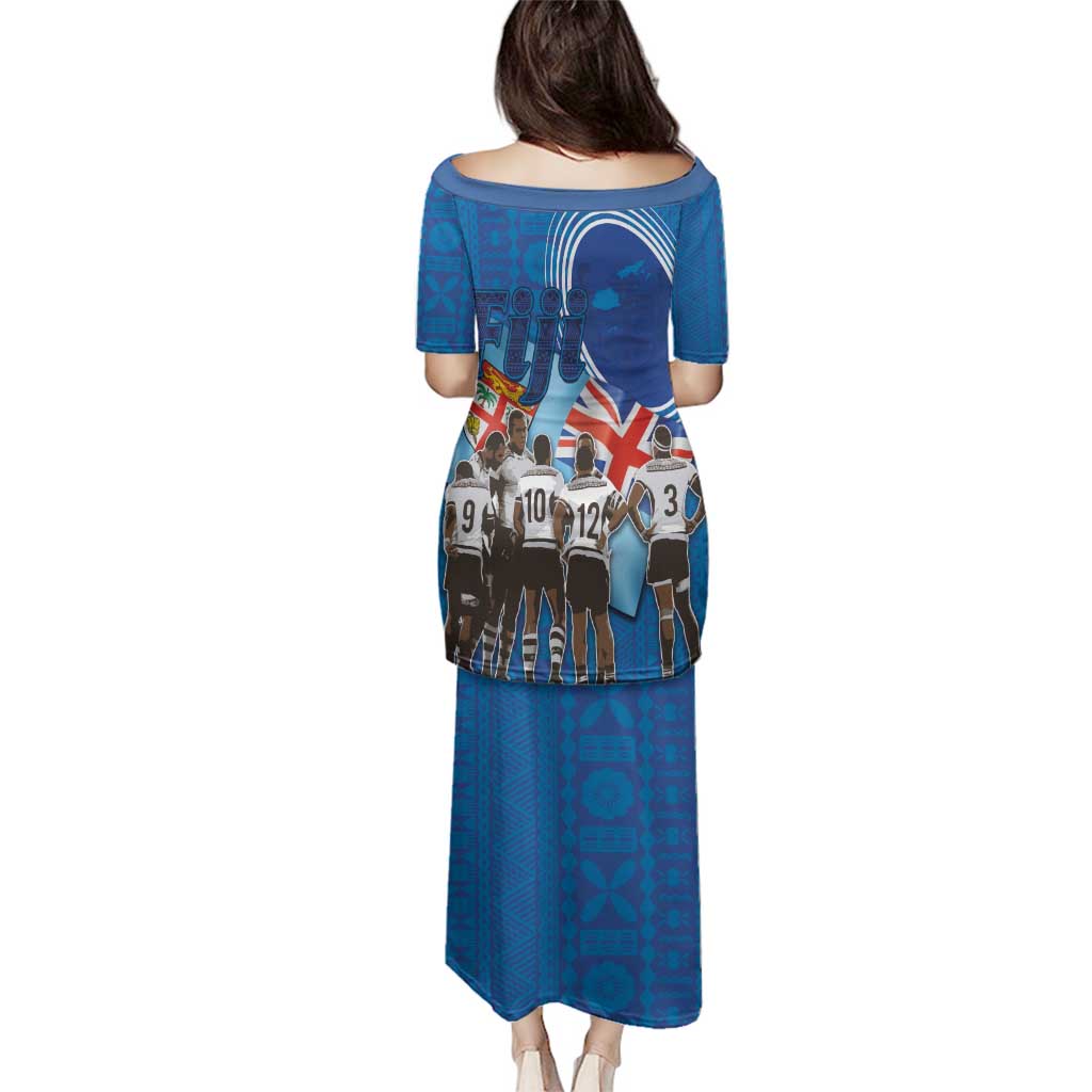 Fiji Rugby Sevens Family Matching Puletasi and Hawaiian Shirt Commemorate Gold Medal - Rio de Janeiro 2016