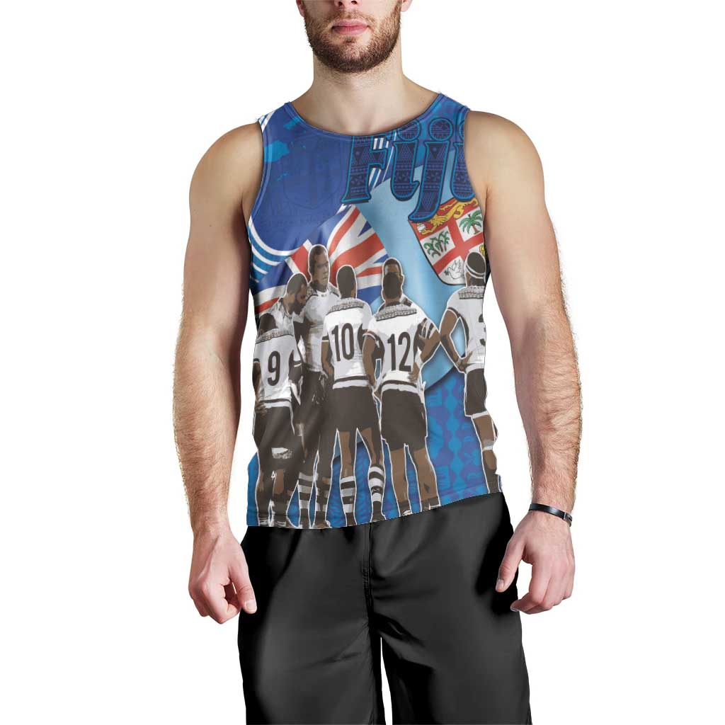 Fiji Rugby Sevens Men Tank Top Commemorate Gold Medal - Rio de Janeiro 2016 LT03 - Polynesian Pride