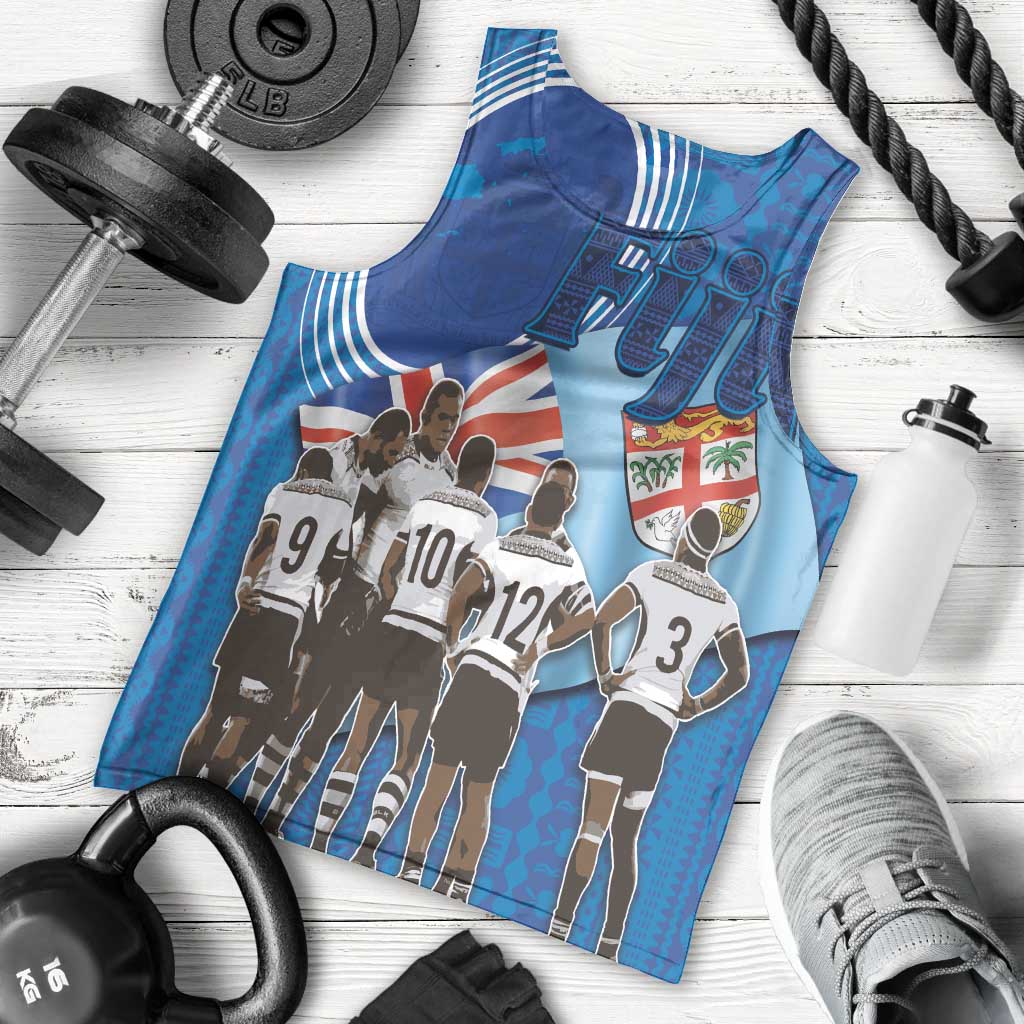 Fiji Rugby Sevens Men Tank Top Commemorate Gold Medal - Rio de Janeiro 2016 LT03 - Polynesian Pride