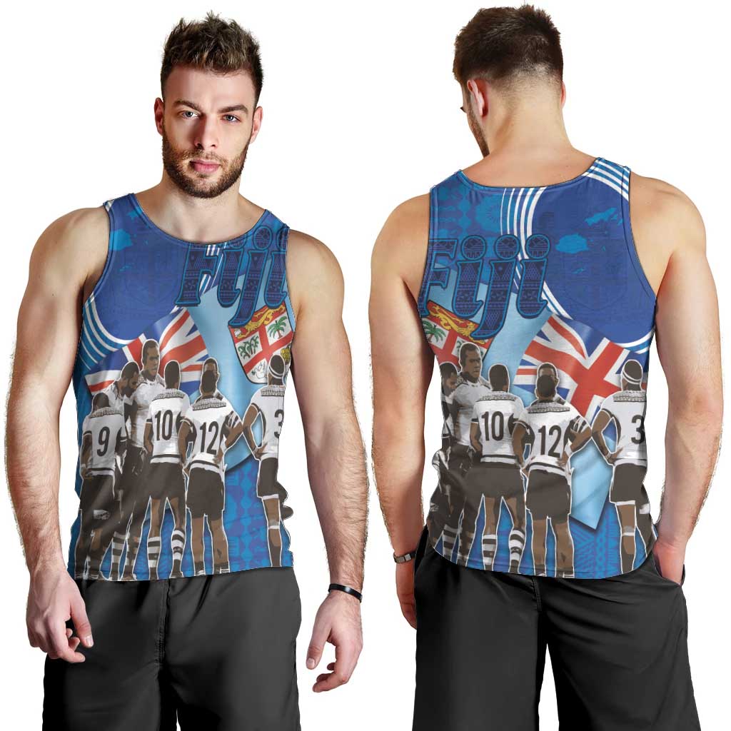 Fiji Rugby Sevens Men Tank Top Commemorate Gold Medal - Rio de Janeiro 2016 LT03 - Polynesian Pride