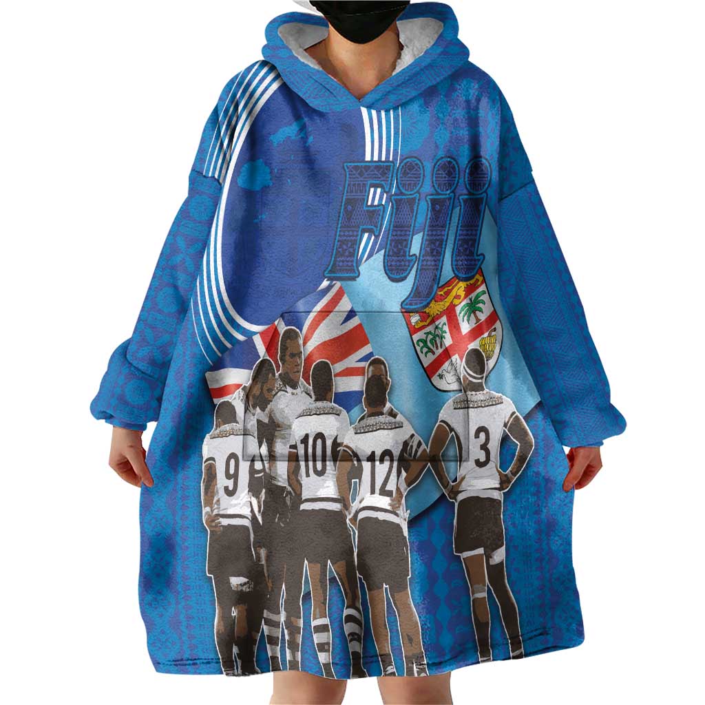 Fiji Rugby Sevens Wearable Blanket Hoodie Commemorate Gold Medal - Rio de Janeiro 2016 LT03 - Polynesian Pride