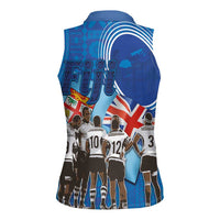 Fiji Rugby Sevens Women Sleeveless Polo Shirt Commemorate Gold Medal - Rio de Janeiro 2016