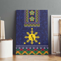 Philippines Merry Christmas Canvas Wall Art Maligayang Pasko with Parol and Xmas Pattern Barong Style