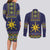 Philippines Merry Christmas Couples Matching Long Sleeve Bodycon Dress and Long Sleeve Button Shirt Maligayang Pasko with Parol and Xmas Pattern Barong Style