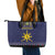 Philippines Merry Christmas Leather Tote Bag Maligayang Pasko with Parol and Xmas Pattern Barong Style