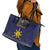 Philippines Merry Christmas Leather Tote Bag Maligayang Pasko with Parol and Xmas Pattern Barong Style