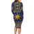 Philippines Merry Christmas Long Sleeve Bodycon Dress Maligayang Pasko with Parol and Xmas Pattern Barong Style