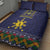 Philippines Merry Christmas Quilt Bed Set Maligayang Pasko with Parol and Xmas Pattern Barong Style