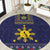 Philippines Merry Christmas Round Carpet Maligayang Pasko with Parol and Xmas Pattern Barong Style