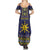 Philippines Merry Christmas Summer Maxi Dress Maligayang Pasko with Parol and Xmas Pattern Barong Style