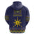 Philippines Merry Christmas Zip Hoodie Maligayang Pasko with Parol and Xmas Pattern Barong Style