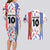 Custom Philippines Champions Football Jersey Couples Matching Long Sleeve Bodycon Dress and Hawaiian Shirt