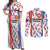 Custom Philippines Champions Football Jersey Couples Matching Off Shoulder Maxi Dress and Long Sleeve Button Shirt