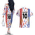 Custom Philippines Champions Football Jersey Couples Matching Off The Shoulder Long Sleeve Dress and Hawaiian Shirt