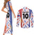 Custom Philippines Champions Football Jersey Couples Matching Short Sleeve Bodycon Dress and Long Sleeve Button Shirt