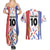 Custom Philippines Champions Football Jersey Couples Matching Summer Maxi Dress and Hawaiian Shirt