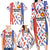 Custom Philippines Champions Football Jersey Family Matching Long Sleeve Bodycon Dress and Hawaiian Shirt