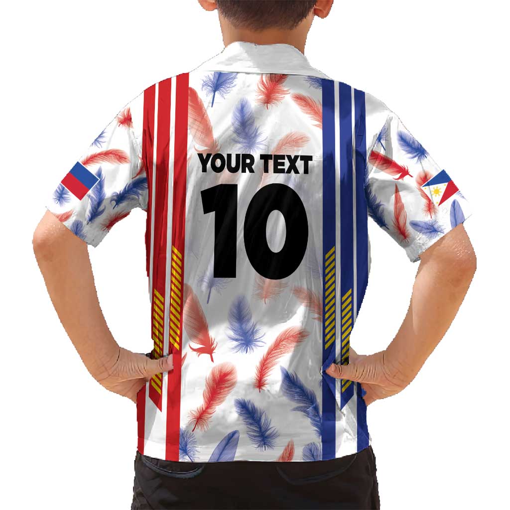 Custom Philippines Champions Football Jersey Family Matching Tank Maxi Dress and Hawaiian Shirt