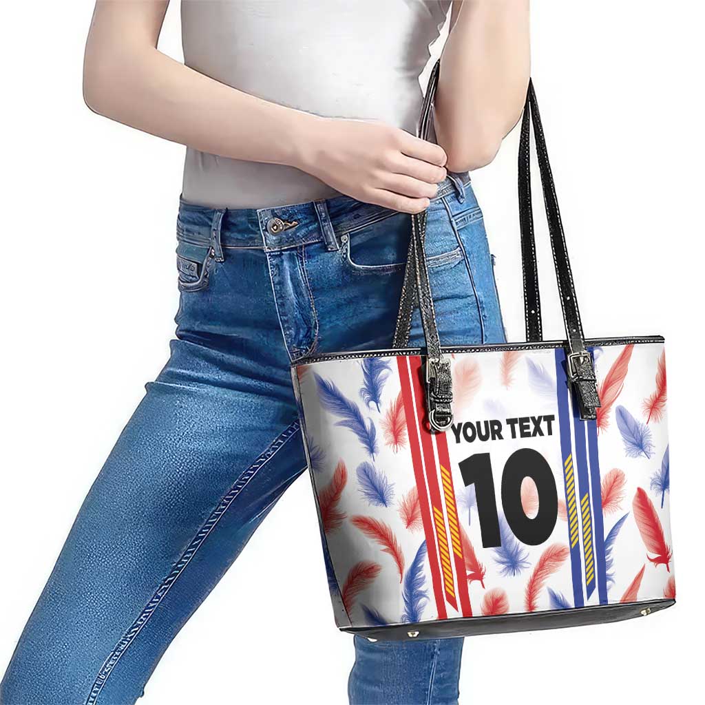 Custom Philippines Champions Football Jersey Leather Tote Bag