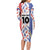 Custom Philippines Champions Football Jersey Long Sleeve Bodycon Dress