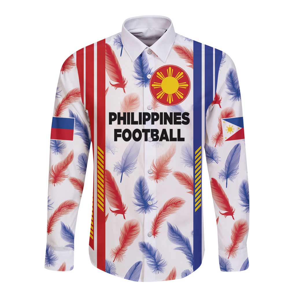 Custom Philippines Champions Football Jersey Long Sleeve Button Shirt