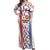 Custom Philippines Champions Football Jersey Off Shoulder Maxi Dress