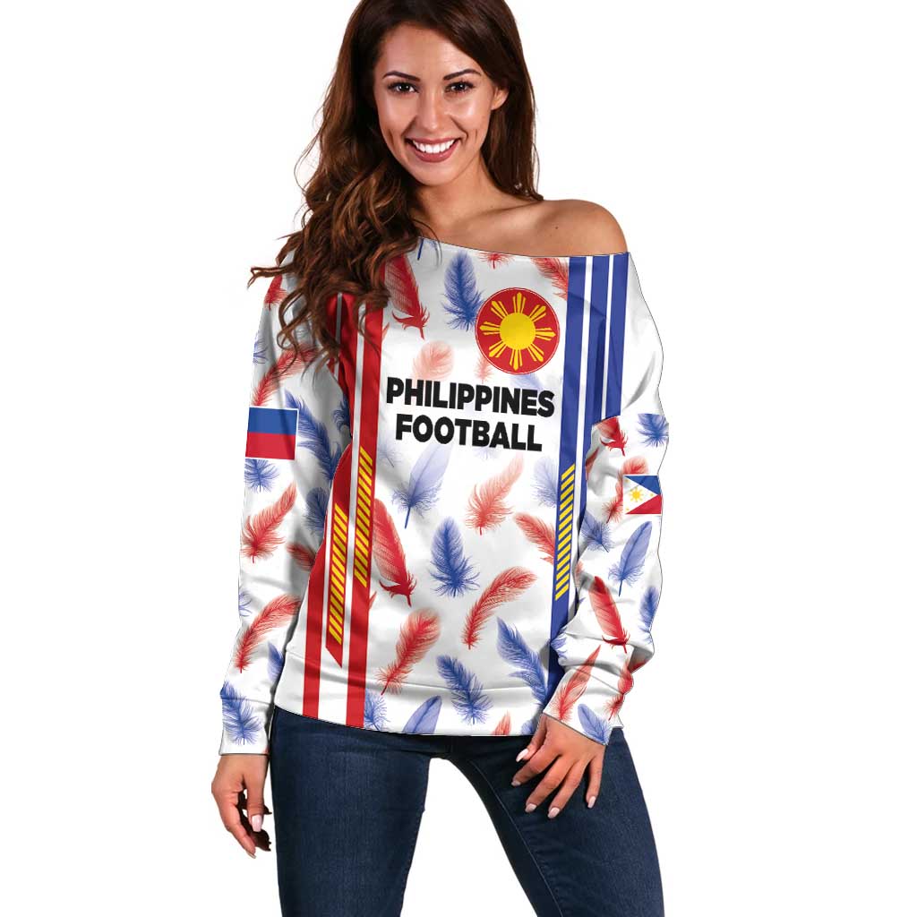 Custom Philippines Champions Football Jersey Off Shoulder Sweater