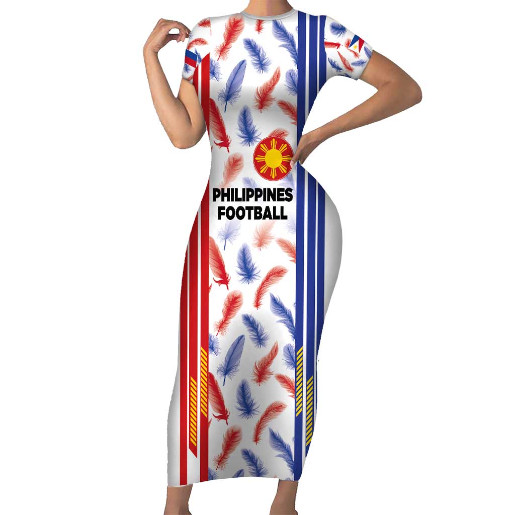 Custom Philippines Champions Football Jersey Short Sleeve Bodycon Dress