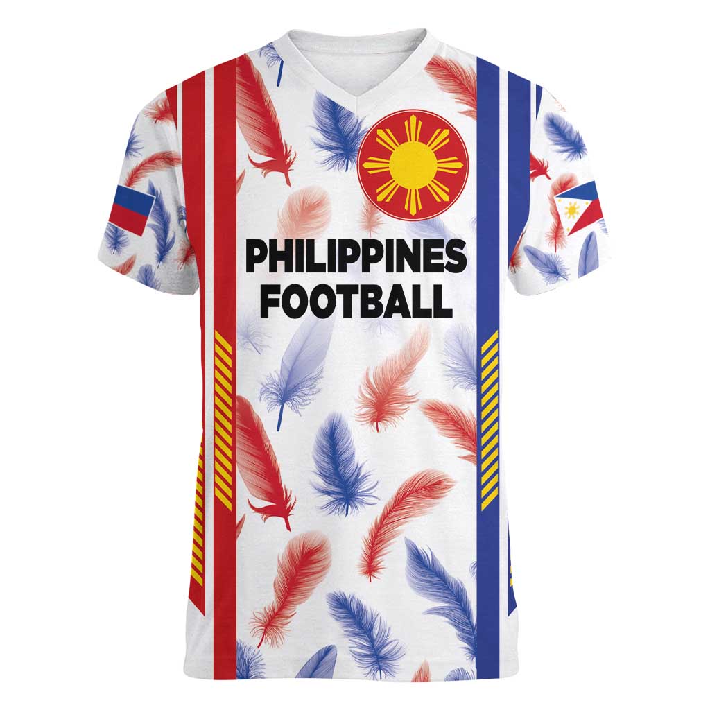 Custom Philippines Champions Football Jersey Women V-Neck T-Shirt