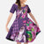 Hawaiian Turtle Love Couple Family Matching Tank Maxi Dress and Hawaiian Shirt - Sweet Hibiscus and Kakau Pattern Deep Purple Color