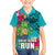 Hawaii Great Aloha Run 40th Anniversary Family Matching Long Sleeve Bodycon Dress and Hawaiian Shirt With Turtle Mascot Marathon Hibiscus and Kakau LT03 Son's Shirt Turquoise - Polynesian Pride