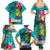 Hawaii Great Aloha Run 40th Anniversary Family Matching Summer Maxi Dress and Hawaiian Shirt With Turtle Mascot Marathon Hibiscus and Kakau LT03 - Polynesian Pride