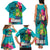 Hawaii Great Aloha Run 40th Anniversary Family Matching Tank Maxi Dress and Hawaiian Shirt With Turtle Mascot Marathon Hibiscus and Kakau LT03 - Polynesian Pride