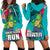 Hawaii Great Aloha Run 40th Anniversary Hoodie Dress With Turtle Mascot Marathon Hibiscus and Kakau LT03 - Polynesian Pride