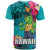 Hawaii Great Aloha Run 40th Anniversary T Shirt With Turtle Mascot Marathon Hibiscus and Kakau LT03 - Polynesian Pride