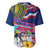 Hawaii Great Aloha Run 40th Anniversary Baseball Jersey Hibiscus and Kakau Pattern LT03 - Polynesian Pride