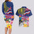 Hawaii Great Aloha Run 40th Anniversary Couples Matching Long Sleeve Bodycon Dress and Hawaiian Shirt Hibiscus and Kakau Pattern LT03 - Polynesian Pride