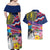 Hawaii Great Aloha Run 40th Anniversary Couples Matching Off Shoulder Maxi Dress and Hawaiian Shirt Hibiscus and Kakau Pattern LT03 - Polynesian Pride