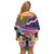 Hawaii Great Aloha Run 40th Anniversary Family Matching Off Shoulder Short Dress and Hawaiian Shirt Hibiscus and Kakau Pattern LT03 - Polynesian Pride