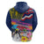 Hawaii Great Aloha Run 40th Anniversary Zip Hoodie Hibiscus and Kakau Pattern LT03 - Polynesian Pride
