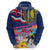 Hawaii Great Aloha Run 40th Anniversary Zip Hoodie Hibiscus and Kakau Pattern LT03 - Polynesian Pride