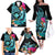 Hawaii Family Matching Off Shoulder Long Sleeve Dress and Hawaiian Shirt Whale Mix Hibiscus and Kanaka Maoli LT03 - Polynesian Pride