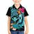 Hawaii Family Matching Off Shoulder Long Sleeve Dress and Hawaiian Shirt Whale Mix Hibiscus and Kanaka Maoli LT03 Son's Shirt Black - Polynesian Pride