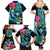 Hawaii Family Matching Summer Maxi Dress and Hawaiian Shirt Whale Mix Hibiscus and Kanaka Maoli LT03 - Polynesian Pride