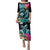 Hawaii Puletasi Whale Mix Hibiscus and Kanaka Maoli LT03 Long Dress Black - Polynesian Pride