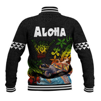 Hawaii Lei Day Baseball Jacket Hibiscus Wreath and Polynesian Pattern LT03 - Polynesian Pride