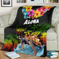 Hawaii Lei Day Blanket Hibiscus Wreath and Polynesian Pattern LT03 - Polynesian Pride