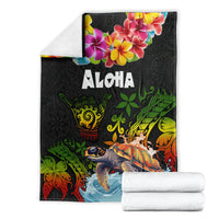 Hawaii Lei Day Blanket Hibiscus Wreath and Polynesian Pattern LT03 - Polynesian Pride