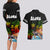 Hawaii Lei Day Couples Matching Long Sleeve Bodycon Dress and Hawaiian Shirt Hibiscus Wreath and Polynesian Pattern