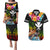 Hawaii Lei Day Couples Matching Puletasi and Hawaiian Shirt Hibiscus Wreath and Polynesian Pattern
